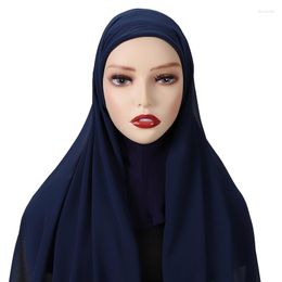 Scarves Fashion Chiffon Women Solid Scarf Sets Long Shawl Plain Soft Turban Tie Head Wraps Neck Guard For Femel Headband Veil