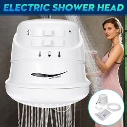 Heaters 5400W Water Heater 110V/220V Electric Shower Head Bathroom Instant Hot Water Heater Temperature Adjustable With 2m Water Pipe