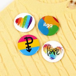 New Pride Rainbow Fist Heart Love Flag Lips Brooches Custom GLBTQ for Bag Lapel Jewellery Gift for Gay Lesbians Friends