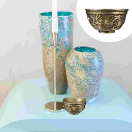 Bowls Vintage Decor Holy Water Bowl Wealth Sculpture Brass Altar Supplies