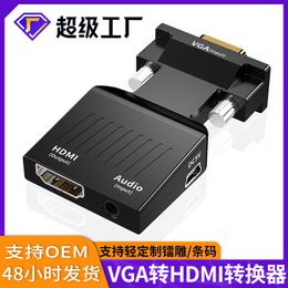 cross border vga to hdmi converter with 3 5 audio highdefinition cable computer monitor tv projector adapter