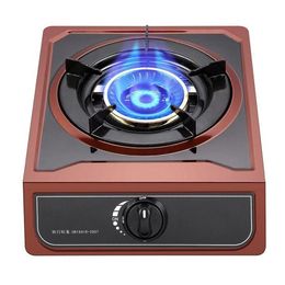 Combos 3800W Desk In Gas Stove Stainless Steel High Power Burning Gas Stove Hingle Burner Natural Gas Liquefied Integrated Cooktop