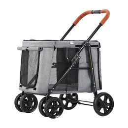 Carriers Pet Stroller Cat Cart Foldable Dog Strollers for Small Dogs Load Bearing 30kg for Multiple Pets Dog Carrier