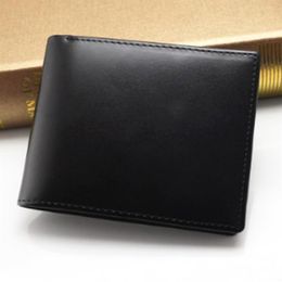 2021 Male Genuine Leather wallet Casual Short Business Card holder pocket Fashion Purse wallets for men 240r