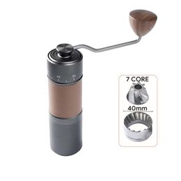 Manual Coffee Grinders Manual Coffee Grinder Adjustable Steel Core Burr Grinding Mill 420 Stainless For Kitchen Hand Espresso Coffee Milling Tool 230512