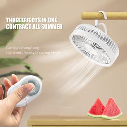 Humidifiers Desktop Portable Retractable Small Fan with Remote Control Hanging Ventilator for Outdoor Camping with Night Light Ceiling Fan