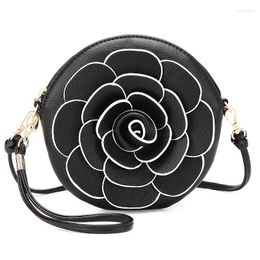 Evening Bags 2023 Women's Fashion Unique Flower Decoration Clutch Casual Mini Circular Shoulder Bag Crossbody Phone Coin Key