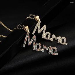 Pendant Necklaces Mother's Day Gift Mama Letter Name Necklace 2023 Trend Light Luxury Jewellery For Mother Fashion Elegant Charm Choker