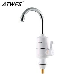 Heaters ATWFS Tankless Electric Newest Water Heater Kitchen Instant Hot Water Tap Heater Water Faucet Instantaneous Heater3000w