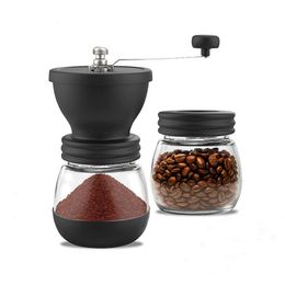 Manual Coffee Grinders Manual Coffee Grinder Mini Ceramic Grinding Core Coffee Bean Grinder Hand Crank Mill Foamer Kitchen Tool Coffee Accessories 230512