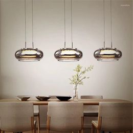 Pendant Lamps Italian Simple Luxury Dining Room Glass Chandeliers Modern Design Bedside Decor Lighting Fixture Living LED Lights