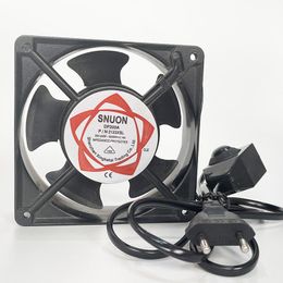 Fans 220V240V 120mm Sleeve Bearing axial cooling exhaust fan with power cable