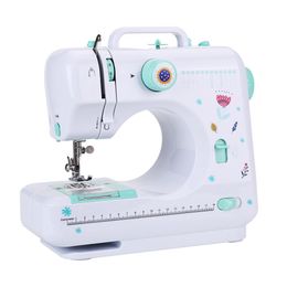 Machines INNE Sewing Machine Household Multifunction Double Thread Mending LED Night Light Mini Professional Manual Patching 12 Stitches