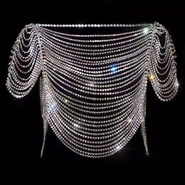 party nightclub Bikini Tassel Body Chain Jewellery set sexy shiny underwear set Chest Chain Panties nightclub style fashion dress show bra Jewellery 1148