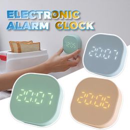 Clocks Accessories Other & Sell Digital Wall Clock Square Small Alarm Luminous Mute Led Multifunctional Light Home Electronics