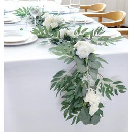 Decorative Flowers Wedding Rattan Table Flower Decoration Holiday Banquet Artificial Vine Courtyard Door Hanging Garland