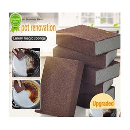 Sponges Scouring Pads Magic Nano Eraser Rust Brush Dish Pot Cleaning Emery Descaling Clean Rub Pots Kitchen Tools Gadgets Accessor Dhyi4