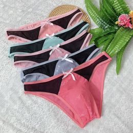 Underpants Sexy Underwear Men Low Rise Thong Male See Through Tanga Hombre G-String Transparent Briefs Lingerie T-Back Panties