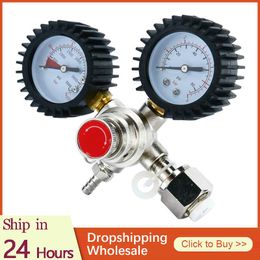 Making Portable Double Gauge Beer CO2 Pressure Relief Valve Safety Keg Buck Regulator 03500 PSI Tanks Pressure Gauge