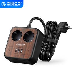 Plugs ORICO Portable Power Strip Electrica Socket With 3m Extension Cable 3 USB Ports USB C PD18W Fast Charging For Home Office