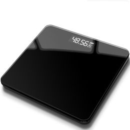 Scales Household Floor Body Scales Black Battery Powered Tempered Glass LCD Display Digital Weighing Bathroom Gym Scale 180kg 26cm