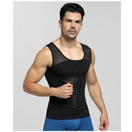 Men's Body Shapers Men TShirt Waist Corset Body Shaper Waistcoat Slimming Belt Underwear Abdominal Binder Reductive Girdle Bodysuit Masculino Cueca 230512