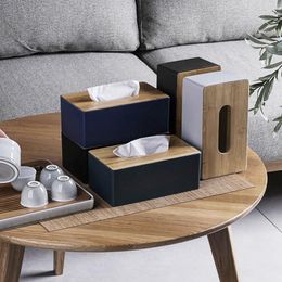 Organization Wooden tissue holder household tissue storage box detachable tissue box elegant and simple