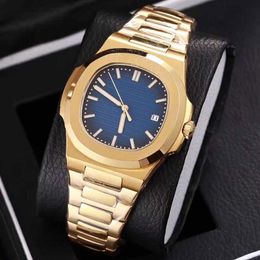 Luxury men's watch Nautilus 5711 series stainless steel case butterfly clasp 2813 automatic movement watch Sport golden284Z