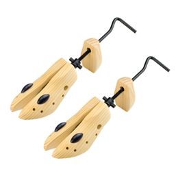 Shoe Parts Accessories 2pcs Man Women Home Non Slip Durable Natural Wood Widener Easy To Use Adjustable Length Foot Grinding Anti Crease Stretcher 230512