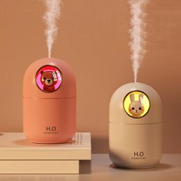 Humidifiers Usb Mini Leuke Huisdier Luchtbevochtiger 300Ml Draagbare Zacht Licht Ultrasone Aroma Diffuser Humidificador Voor Thuis