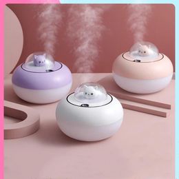 Appliances 300ML Cute Cat Air Humidifier Portable USB Car Aroma Diffuser Cool Mist Maker Ultrasonic Humidificador with LED Light for Home