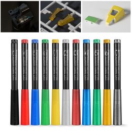 Markers DSPIAE Soft Tipped Markers 11 Colors Brush Pen Set Paint Tool Sets Red Blue Green Yellow Black Yellow Gray Gold Radom 11Pcs/set