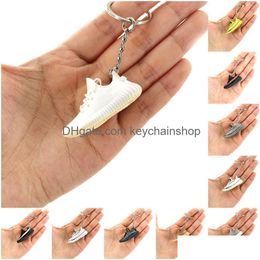 Key Rings Brand Sport Shoe Keychain Fashion Party Sneaker Chain Colour Creative Pendant 3D Ring Drop Delivery Jewellery Dhxqn