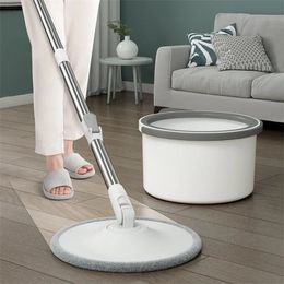 Mops Water Separation Mop 360 cleaning With Bucket Microfiber Lazy No Hand-Washing Floor Floating Mop Household Cleaning Tools 230512