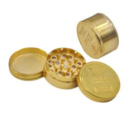 Smoking Pipes Zinc alloy cigarette grinder, metal three-layer cigarette grinder, cigarette crusher, gold coin cigarette grinder