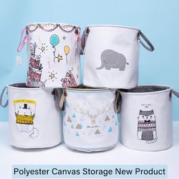 Organisation Large EVA Storage Bucket Fabric Dirty Clothes Basket Folding Home Laundry Basket Toy Sundries Storage Basket