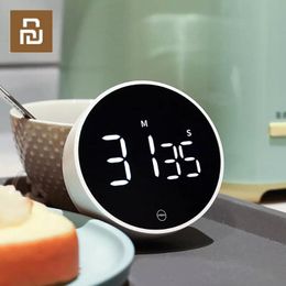 Accessories New Youpin Miiiw Rotating Timer Brightness Adjustable Magnetic LED Digital Display Portable Simple Kitchen Cooking Alarm Clocks