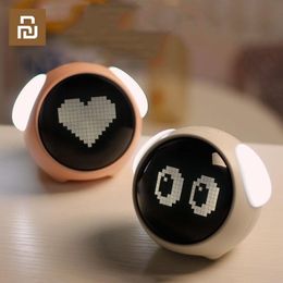 Accessories Youpin Cute Expression Alarm Clock Multifunction Bedside Voice Control Night Light Snooze Clock ReChargeable Child Alarm Clock