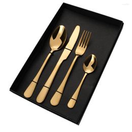 Dinnerware Sets Stainless Steel Knife Kitchenware Tableware Utensils For Kitchen Dining Room Fork Spoon Set Western Simple Cutlery