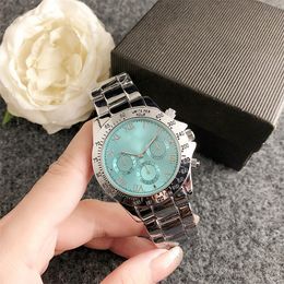 Fashion Brand Wrist Watch Men Women Style Steel Metal Band Quartz Luxury With Logo Clock R336