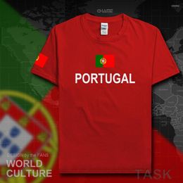 Men's T Shirts Portugal Men Shirt Fashion 2023 Jersey Portuguese Nation Team Cotton T-shirt Meeting Fitness Clothing Tees Country Flag PT