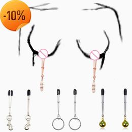 Massage 7 Style Sexy Metal Nipple Clamps of Adult Game Bdsm Sex Toys Fetish Slave Nipple Labia Bondage Ring for Men Women Gay Flirt Tool