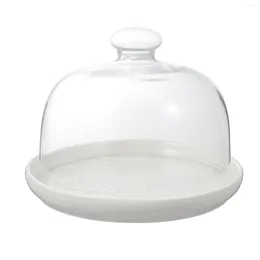 Dinnerware Sets Clear Container Lid Cake Stand Dome Round Glass Platter Cover Bread Containers Presence Plate Pan
