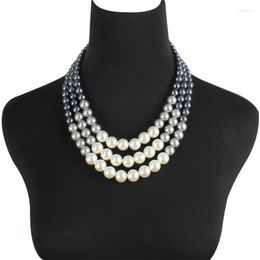 Chains Multi Layer Imitation Pearl Fashion Exquisite Double Necklace Sweater Chain Ladies Dinner Dress Accessories