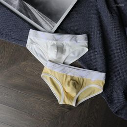 Underpants 2pcs/lot MENCCINO Men's Underwear Cotton Shorts Low Waist Sexy And Comfortable Breathable Briefs Men