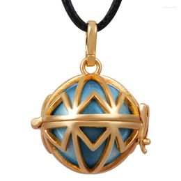 Pendant Necklaces Eudora Round Harmony Bola Ball With Wax Lether Rop Gold Colour Cage Locket Necklace For Pregnant Women Birthday Gift H191Pe