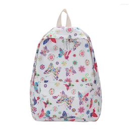 School Bags Sports Knapsack Nylon Large Capacity Cute Student Schoolbag Butterflies Print Fashion Simple Floral For Outdoor Camping