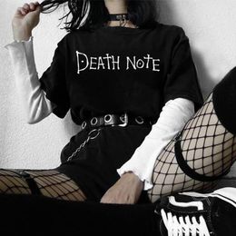 T-shirt Death Note Women Tshirt Oversized 2021 Short sleeve dropshipping y2k Top harajuku Kawaii aesthetic print vintage gothic clothes