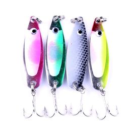 20PCS Metal Sliver Spinners Spoon Fishing Lure Hard Bait 5cm 6 5g Pesca Spoon Crankbait2507