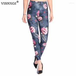 Women's Leggings VISNXGI Women Workout Fashion Push Up Legging High Waist Fitness Elastic Quality Sport Printing Pant